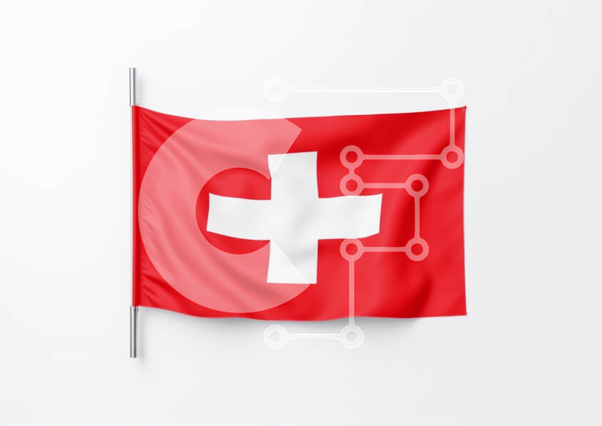 Intra Συλλεκτικό Ξύλινο Παζλ Plywood  4mm - Ελβετική σημαία σε ανοιχτόχρωμο φόντο Σε Ξύλινο Κουτί - Διαστάσεις Puzzle: 10x10 cm – 25 κομμάτια