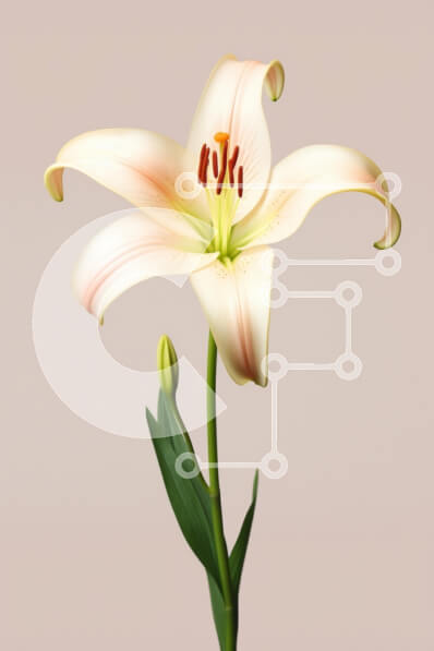 Σετ των 2 Intra Συλλεκτικό Ξύλινο Παζλ Plywood  4mm - Κομψό λουλούδι κρίνου Σε Ξύλινο Κουτί - Διαστάσεις: 10x10 cm – 25 κομμάτια