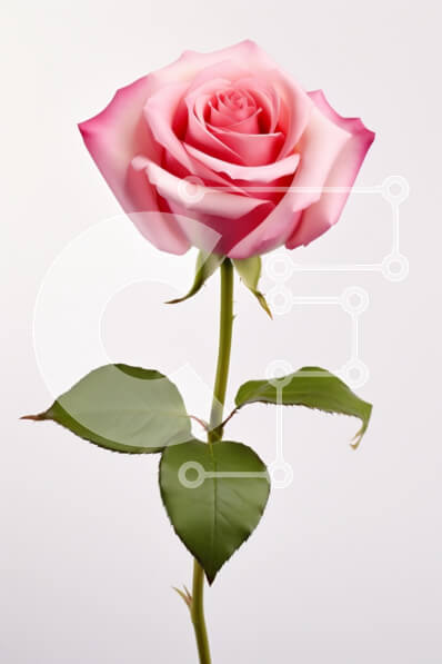 Intra Συλλεκτικό Ξύλινο Παζλ Plywood  4mm - Όμορφο ροζ τριαντάφυλλο Σε Ξύλινο Κουτί - Διαστάσεις Puzzle: 10x10 cm – 25 κομμάτια