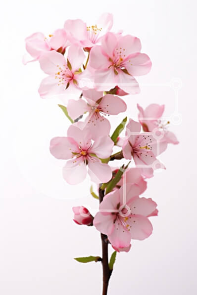 Σετ των 2 Intra Συλλεκτικό Ξύλινο Παζλ Plywood  4mm - Pink Cherry Blossoms in Bloom Σε Ξύλινο Κουτί - Διαστάσεις: 10x10 cm – 25 κομμάτια