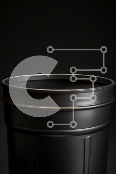 Intra Συλλεκτικό Ξύλινο Παζλ Plywood  4mm - Μαύρο μεταλλικό δοχείο σε σκούρο φόντο Σε Ξύλινο Κουτί - Διαστάσεις: 10x10 cm – 25 κομμάτια