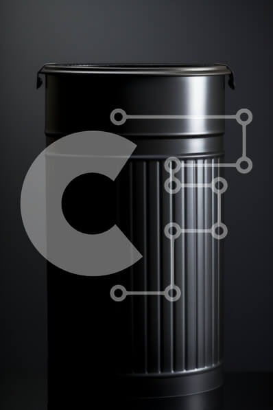 Intra Συλλεκτικό Ξύλινο Παζλ Plywood  4mm - Κομψός μαύρος κάδος απορριμμάτων Σε Ξύλινο Κουτί - Διαστάσεις: 10x10 cm – 25 κομμάτια