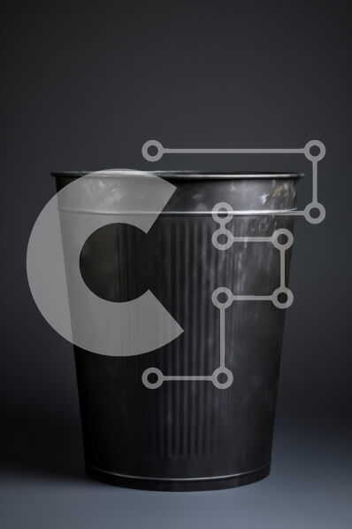 Intra Συλλεκτικό Ξύλινο Παζλ Plywood  4mm - Μαύρος μεταλλικός κάδος απορριμμάτων Σε Ξύλινο Κουτί - Διαστάσεις: 10x10 cm – 25 κομμάτια