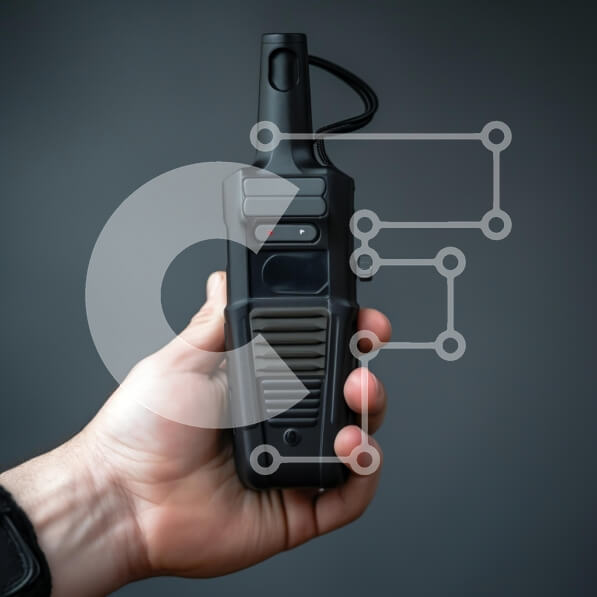 Intra Συλλεκτικό Ξύλινο Παζλ Plywood  4mm - Σύγχρονο Walkie-Talkie στο χέρι Σε Ξύλινο Κουτί - Διαστάσεις Puzzle: 10x10 cm – 25 κομμάτια