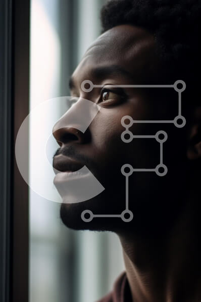 Intra Συλλεκτικό Ξύλινο Παζλ Plywood  4mm - Στοχαστικό άτομο που κοιτάζει έξω από το παράθυρο Σε Ξύλινο Κουτί - Διαστάσεις Puzzle: 10x10 cm – 25 κομμάτια