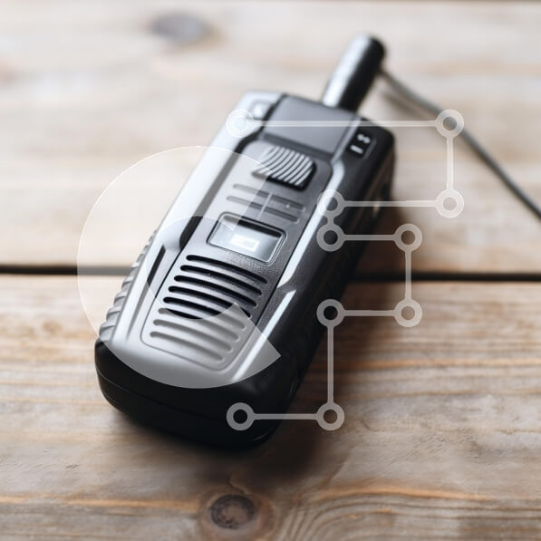 Intra Συλλεκτικό Ξύλινο Παζλ Plywood  4mm - Φορητό Walkie-Talkie σε ξύλινη επιφάνεια Σε Ξύλινο Κουτί - Διαστάσεις: 10x10 cm – 25 κομμάτια