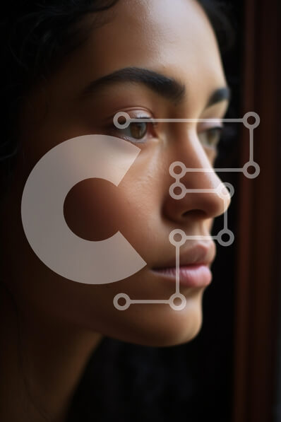 Intra Συλλεκτικό Ξύλινο Παζλ Plywood  4mm - Στοχαστικό προφίλ μιας νεαρής γυναίκας Σε Ξύλινο Κουτί - Διαστάσεις Puzzle: 10x10 cm – 25 κομμάτια