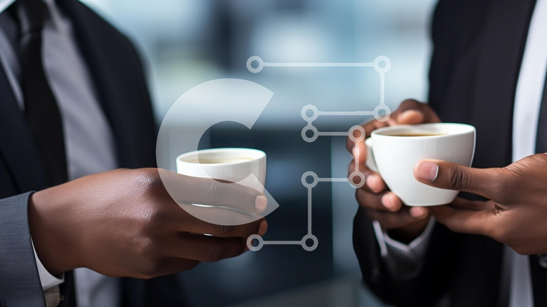 Intra Συλλεκτικό Ξύλινο Παζλ Plywood  4mm - Επαγγελματική συνάντηση πέρα ​​από τον καφέ Σε Ξύλινο Κουτί - Διαστάσεις Puzzle: 10x10 cm – 25 κομμάτια