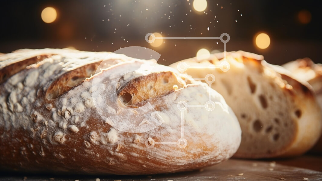 Σετ των 2 Intra Συλλεκτικό Ξύλινο Παζλ Plywood  4mm - Φρεσκοψημένο ψωμί με αλευρόσκονη Σε Ξύλινο Κουτί - Διαστάσεις: 10x10 cm – 25 κομμάτια