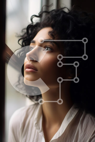 Intra Συλλεκτικό Ξύλινο Παζλ Plywood  4mm - Στοχαστική γυναίκα δίπλα στο παράθυρο Σε Ξύλινο Κουτί - Διαστάσεις Puzzle: 10x10 cm – 25 κομμάτια