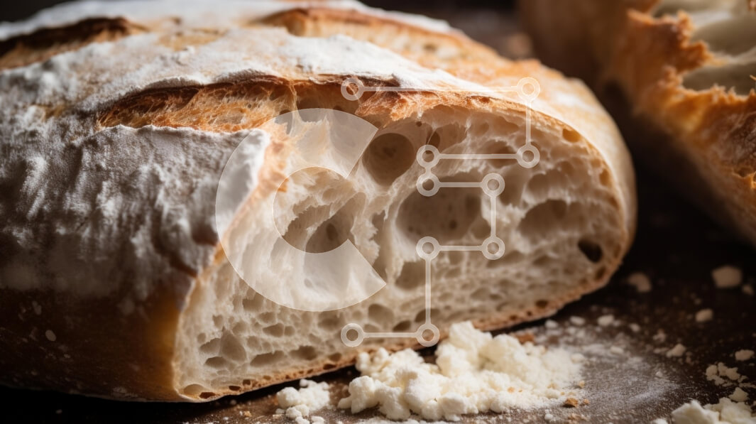 Σετ των 2 Intra Συλλεκτικό Ξύλινο Παζλ Plywood  4mm - Φρεσκοψημένο ψωμί με ευάερο εσωτερικό Σε Ξύλινο Κουτί - Διαστάσεις: 10x10 cm – 25 κομμάτια