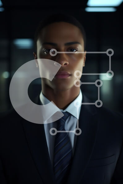 Intra Συλλεκτικό Ξύλινο Παζλ Plywood  4mm - Βέβαιος επιχειρηματίας σε ένα σύγχρονο γραφείο Σε Ξύλινο Κουτί - Διαστάσεις Puzzle: 10x10 cm – 25 κομμάτια