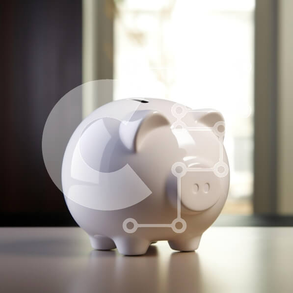 Intra Συλλεκτικό Ξύλινο Παζλ Plywood  4mm - Γυαλιστερός λευκός κουμπαράς Σε Ξύλινο Κουτί - Διαστάσεις: 10x10 cm – 25 κομμάτια