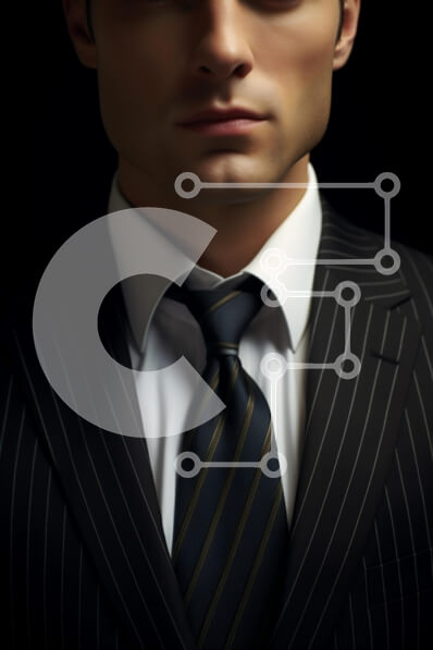 Intra Συλλεκτικό Ξύλινο Παζλ Plywood  4mm - Επαγγελματίας άνδρας με κοστούμι Pinstripe Σε Ξύλινο Κουτί - Διαστάσεις Puzzle: 10x10 cm – 25 κομμάτια