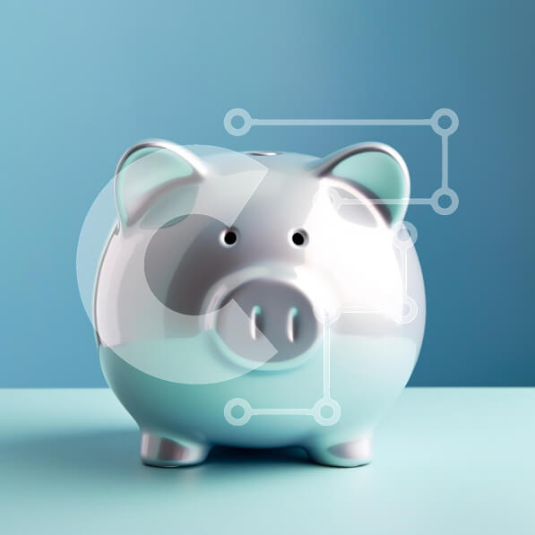 Intra Συλλεκτικό Ξύλινο Παζλ Plywood  4mm - Κεραμικός κουμπαράς σε μπλε φόντο Σε Ξύλινο Κουτί - Διαστάσεις: 10x10 cm – 25 κομμάτια