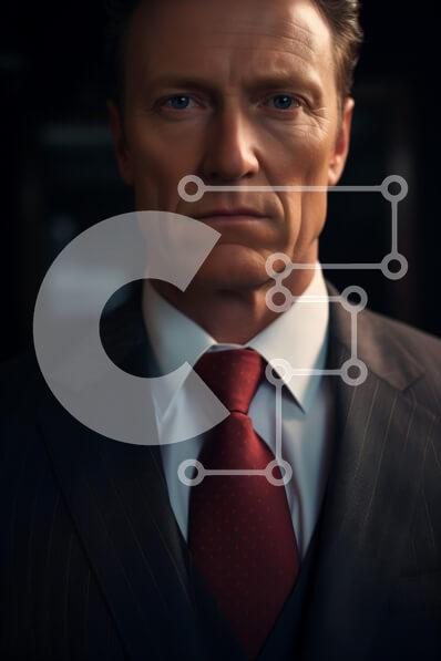 Intra Συλλεκτικό Ξύλινο Παζλ Plywood  4mm - Επιχειρηματίας με αυτοπεποίθηση με επίσημη ενδυμασία Σε Ξύλινο Κουτί - Διαστάσεις Puzzle: 10x10 cm – 25 κομμάτια