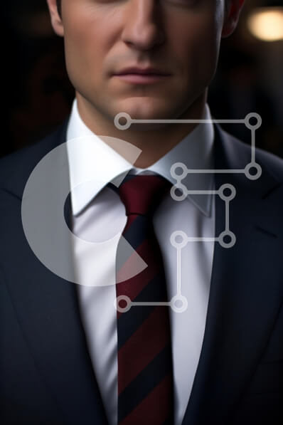 Intra Συλλεκτικό Ξύλινο Παζλ Plywood  4mm - Κοντινό πλάνο ενός επαγγελματία άνδρα με κοστούμι Σε Ξύλινο Κουτί - Διαστάσεις Puzzle: 10x10 cm – 25 κομμάτια