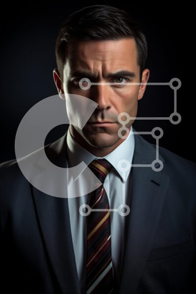 Intra Συλλεκτικό Ξύλινο Παζλ Plywood  4mm - Βέβαιος επιχειρηματίας με κοστούμι Σε Ξύλινο Κουτί - Διαστάσεις Puzzle: 10x10 cm – 25 κομμάτια