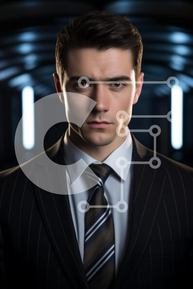 Intra Συλλεκτικό Ξύλινο Παζλ Plywood  4mm - Νέος επαγγελματίας με αυτοπεποίθηση με επίσημη ενδυμασία Σε Ξύλινο Κουτί - Διαστάσεις Puzzle: 10x10 cm – 25 κομμάτια