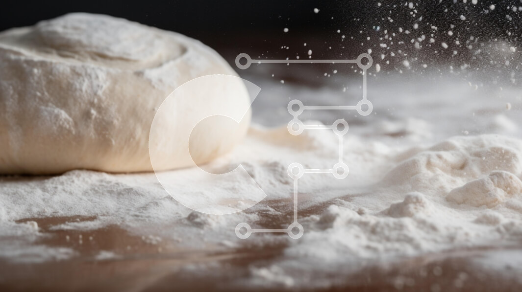 Σετ των 2 Intra Συλλεκτικό Ξύλινο Παζλ Plywood  4mm - Φρεσκοζυμωμένη ζύμη που περιβάλλεται από αλεύρι Σε Ξύλινο Κουτί - Διαστάσεις: 10x10 cm – 25 κομμάτια