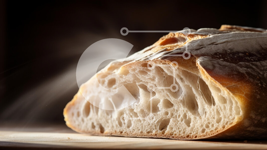 Σετ των 2 Intra Συλλεκτικό Ξύλινο Παζλ Plywood  4mm - Φρεσκοψημένο ψωμί με αέρινη ψίχα Σε Ξύλινο Κουτί - Διαστάσεις: 10x10 cm – 25 κομμάτια