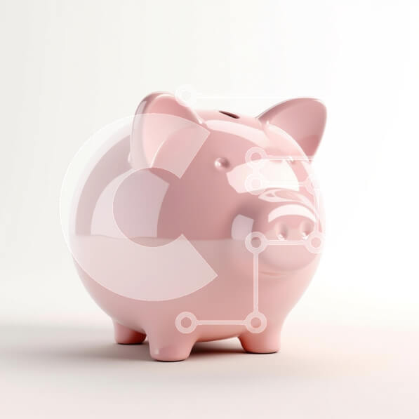 Intra Συλλεκτικό Ξύλινο Παζλ Plywood  4mm - Ροζ κουμπαράς σε ουδέτερο φόντο Σε Ξύλινο Κουτί - Διαστάσεις: 10x10 cm – 25 κομμάτια