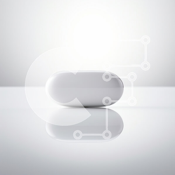 Intra Συλλεκτικό Ξύλινο Παζλ Plywood  4mm - Μινιμαλιστικό λευκό αντικείμενο σε ανακλαστική επιφάνεια Σε Ξύλινο Κουτί - Διαστάσεις: 10x10 cm – 25 κομμάτια