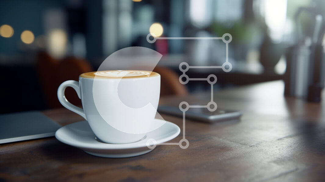 Σετ των 2 Intra Συλλεκτικό Ξύλινο Παζλ Plywood  4mm - Latte Art σε ένα άνετο σκηνικό καφέ Σε Ξύλινο Κουτί - Διαστάσεις: 10x10 cm – 25 κομμάτια