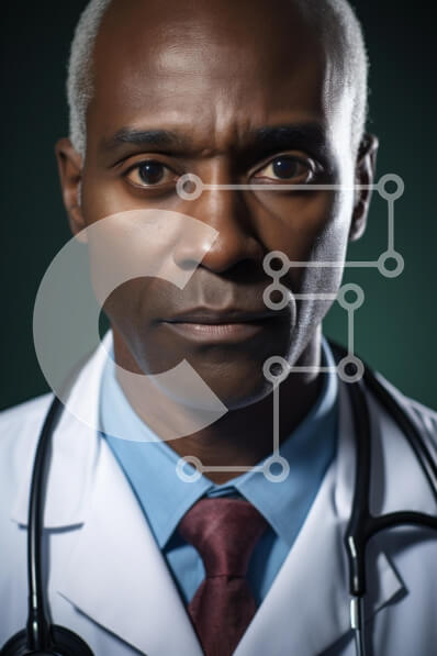 Intra Συλλεκτικό Ξύλινο Παζλ Plywood  4mm - Πορτρέτο ενός αρσενικού γιατρού Σε Ξύλινο Κουτί - Διαστάσεις Puzzle: 10x10 cm – 25 κομμάτια