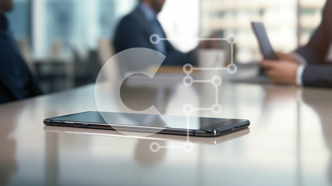 Intra Συλλεκτικό Ξύλινο Παζλ Plywood  4mm - Smartphone σε ένα τραπέζι σε ένα σύγχρονο γραφείο Σε Ξύλινο Κουτί - Διαστάσεις Puzzle: 10x10 cm – 25 κομμάτια