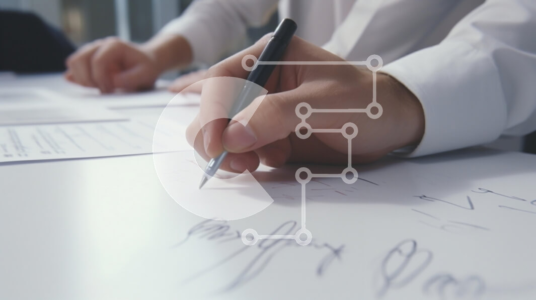 Intra Συλλεκτικό Ξύλινο Παζλ Plywood  4mm - Κοντινό πλάνο της υπογραφής ενός εγγράφου Σε Ξύλινο Κουτί - Διαστάσεις Puzzle: 10x10 cm – 25 κομμάτια