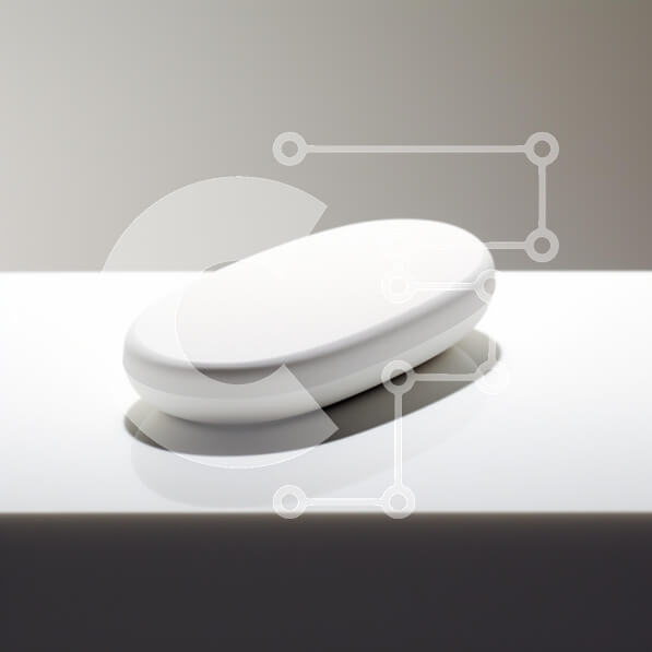 Intra Συλλεκτικό Ξύλινο Παζλ Plywood  4mm - Μινιμαλιστικό λευκό αντικείμενο σε λεία επιφάνεια Σε Ξύλινο Κουτί - Διαστάσεις: 10x10 cm – 25 κομμάτια