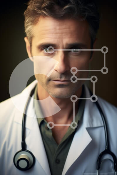 Intra Συλλεκτικό Ξύλινο Παζλ Plywood  4mm - Άνδρας γιατρός με παλτό εργαστηρίου Σε Ξύλινο Κουτί - Διαστάσεις Puzzle: 10x10 cm – 25 κομμάτια