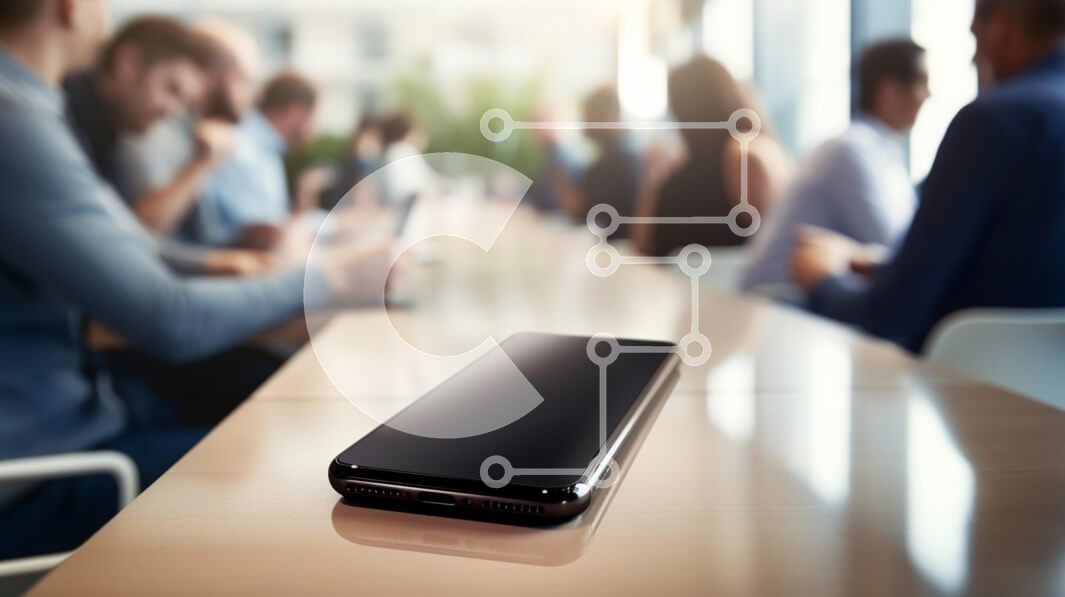 Intra Συλλεκτικό Ξύλινο Παζλ Plywood  4mm - Smartphone σε ένα τραπέζι σε ένα σύγχρονο γραφείο Σε Ξύλινο Κουτί - Διαστάσεις Puzzle: 10x10 cm – 25 κομμάτια