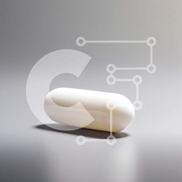 Intra Συλλεκτικό Ξύλινο Παζλ Plywood  4mm - Λευκή κάψουλα σε γκρίζα επιφάνεια Σε Ξύλινο Κουτί - Διαστάσεις: 10x10 cm – 25 κομμάτια