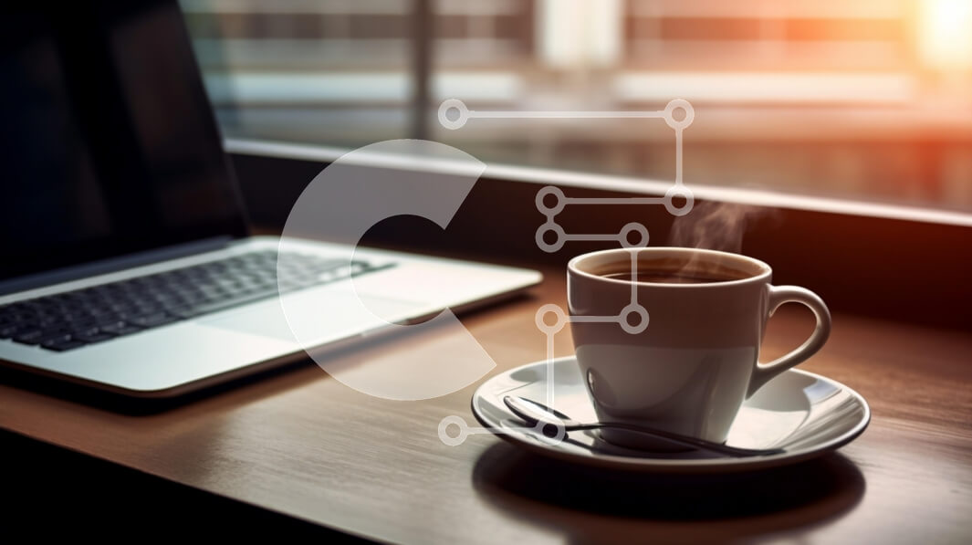 Σετ των 2 Intra Συλλεκτικό Ξύλινο Παζλ Plywood  4mm - Καφές και φορητός υπολογιστής σε απαλό φως Σε Ξύλινο Κουτί - Διαστάσεις: 10x10 cm – 25 κομμάτια