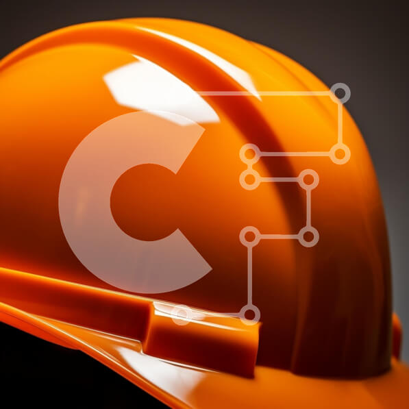 Intra Συλλεκτικό Ξύλινο Παζλ Plywood  4mm - Κοντινό πλάνο ενός πορτοκαλί σκληρού καπέλου Σε Ξύλινο Κουτί - Διαστάσεις Puzzle: 10x10 cm – 25 κομμάτια