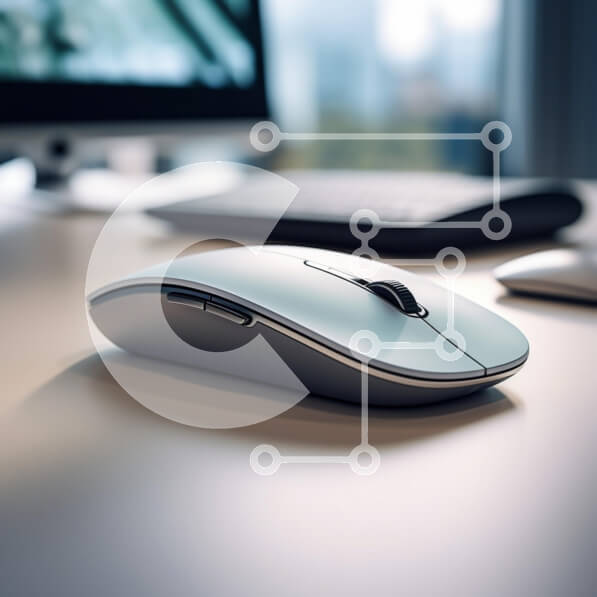 Intra Συλλεκτικό Ξύλινο Παζλ Plywood  4mm - Σύγχρονο ποντίκι υπολογιστή στο γραφείο Σε Ξύλινο Κουτί - Διαστάσεις Puzzle: 10x10 cm – 25 κομμάτια