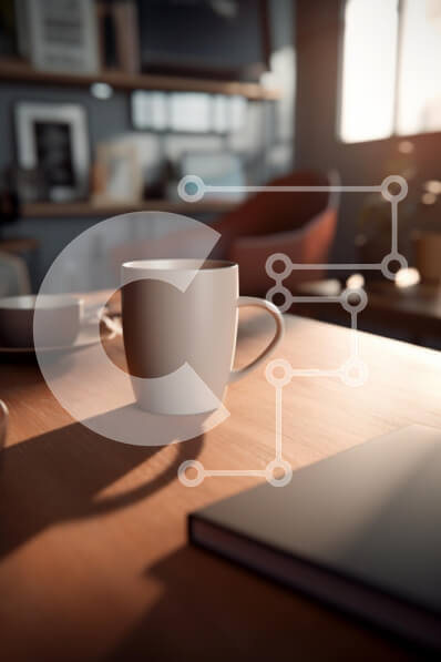 Intra Συλλεκτικό Ξύλινο Παζλ Plywood  4mm - Άνετη ρύθμιση εσωτερικού χώρου με κούπα στο τραπέζι Σε Ξύλινο Κουτί - Διαστάσεις Puzzle: 10x10 cm – 25 κομμάτια