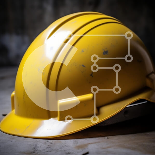 Intra Συλλεκτικό Ξύλινο Παζλ Plywood  4mm - Κοντινό πλάνο ενός κίτρινου σκληρού καπέλου Σε Ξύλινο Κουτί - Διαστάσεις Puzzle: 10x10 cm – 25 κομμάτια