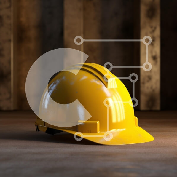 Intra Συλλεκτικό Ξύλινο Παζλ Plywood  4mm - Κίτρινο σκληρό καπέλο σε βιομηχανικό περιβάλλον Σε Ξύλινο Κουτί - Διαστάσεις Puzzle: 10x10 cm – 25 κομμάτια