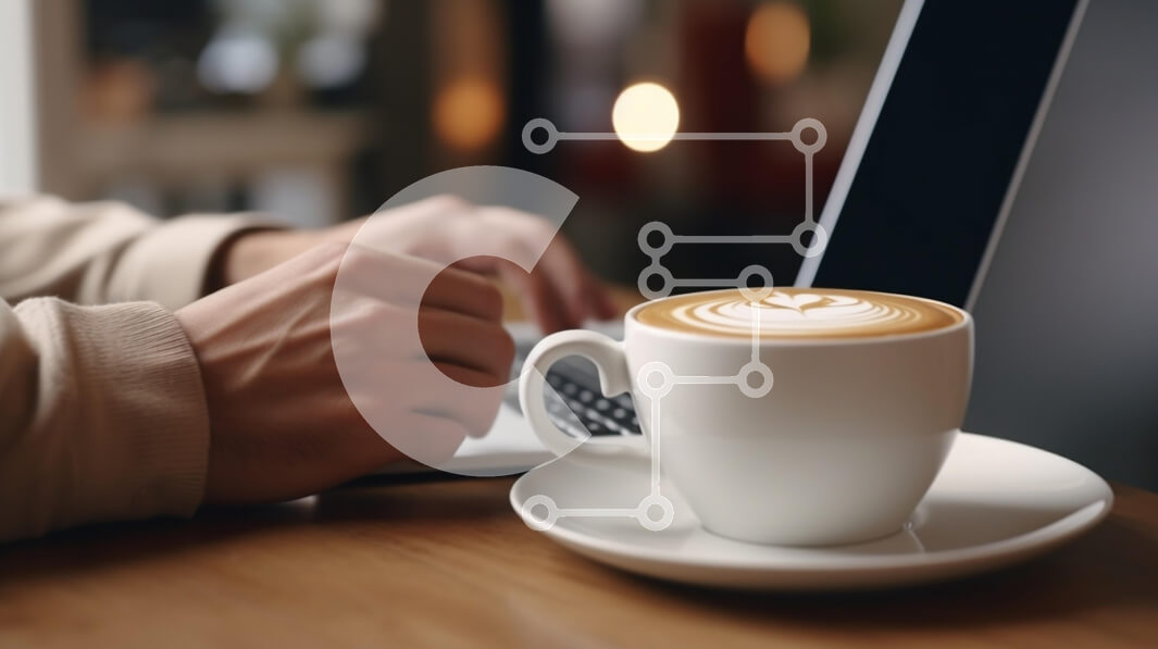 Σετ των 2 Intra Συλλεκτικό Ξύλινο Παζλ Plywood  4mm - Ρύθμιση ζεστού καφέ και φορητού υπολογιστή Σε Ξύλινο Κουτί - Διαστάσεις: 10x10 cm – 25 κομμάτια