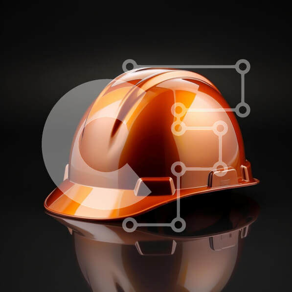 Intra Συλλεκτικό Ξύλινο Παζλ Plywood  4mm - Γυαλιστερό πορτοκαλί σκληρό καπέλο Σε Ξύλινο Κουτί - Διαστάσεις Puzzle: 10x10 cm – 25 κομμάτια