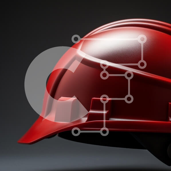 Intra Συλλεκτικό Ξύλινο Παζλ Plywood  4mm - Κόκκινο σκληρό καπέλο σε σκούρο φόντο Σε Ξύλινο Κουτί - Διαστάσεις Puzzle: 10x10 cm – 25 κομμάτια