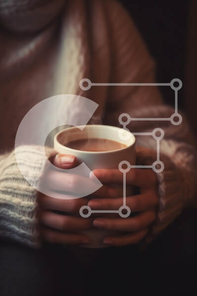 Σετ των 2 Intra Συλλεκτικό Ξύλινο Παζλ Plywood  4mm - Ζεστή στιγμή με ένα ζεστό ρόφημα Σε Ξύλινο Κουτί - Διαστάσεις: 10x10 cm – 25 κομμάτια