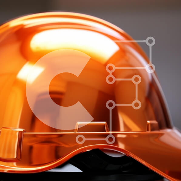 Intra Συλλεκτικό Ξύλινο Παζλ Plywood  4mm - Γυαλιστερό πορτοκαλί σκληρό καπέλο Σε Ξύλινο Κουτί - Διαστάσεις Puzzle: 10x10 cm – 25 κομμάτια