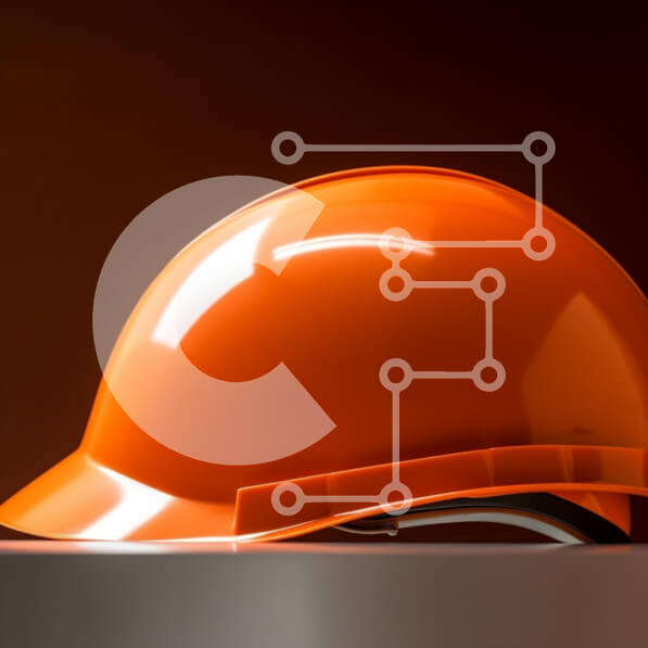 Intra Συλλεκτικό Ξύλινο Παζλ Plywood  4mm - Πορτοκαλί σκληρό καπέλο σε λεία επιφάνεια Σε Ξύλινο Κουτί - Διαστάσεις Puzzle: 10x10 cm – 25 κομμάτια