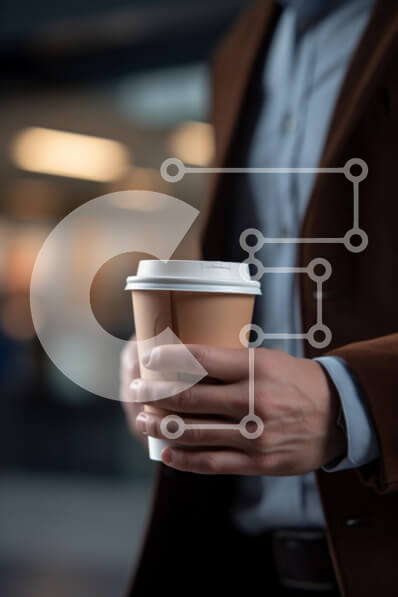 Σετ των 2 Intra Συλλεκτικό Ξύλινο Παζλ Plywood  4mm - Ατομικό κύπελλο καφέ σε εκλεπτυσμένο περιβάλλον Σε Ξύλινο Κουτί - Διαστάσεις: 10x10 cm – 25 κομμάτια