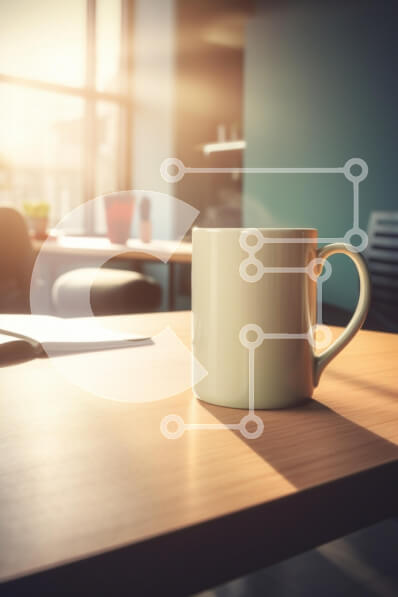 Intra Συλλεκτικό Ξύλινο Παζλ Plywood  4mm - Άνετη κούπα καφέ σε ξύλινο τραπέζι σε ηλιόλουστο δωμάτιο Σε Ξύλινο Κουτί - Διαστάσεις Puzzle: 10x10 cm – 25 κομμάτια