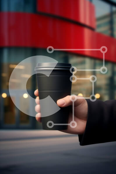 Σετ των 2 Intra Συλλεκτικό Ξύλινο Παζλ Plywood  4mm - Διάλειμμα για καφέ στην πόλη Σε Ξύλινο Κουτί - Διαστάσεις: 10x10 cm – 25 κομμάτια